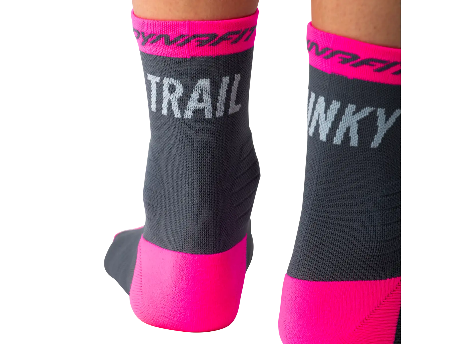 Dynafit Trail Mid Laufstrümpfe Cinder/Pink Glo