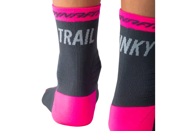 Dynafit Trail Mid Laufstrümpfe Cinder/Pink Glo