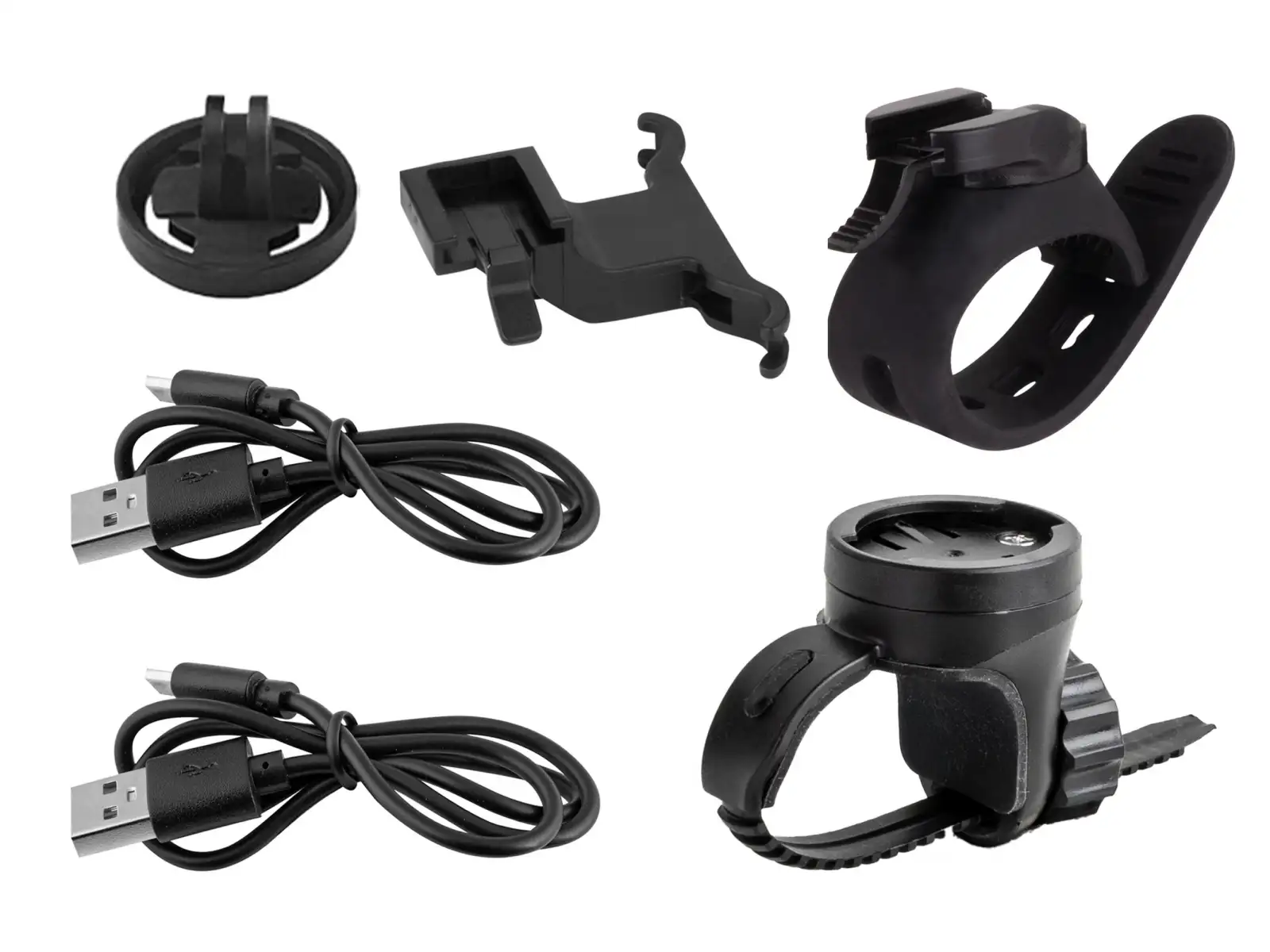 Force Pipe USB Lichtset vorne + hinten schwarz