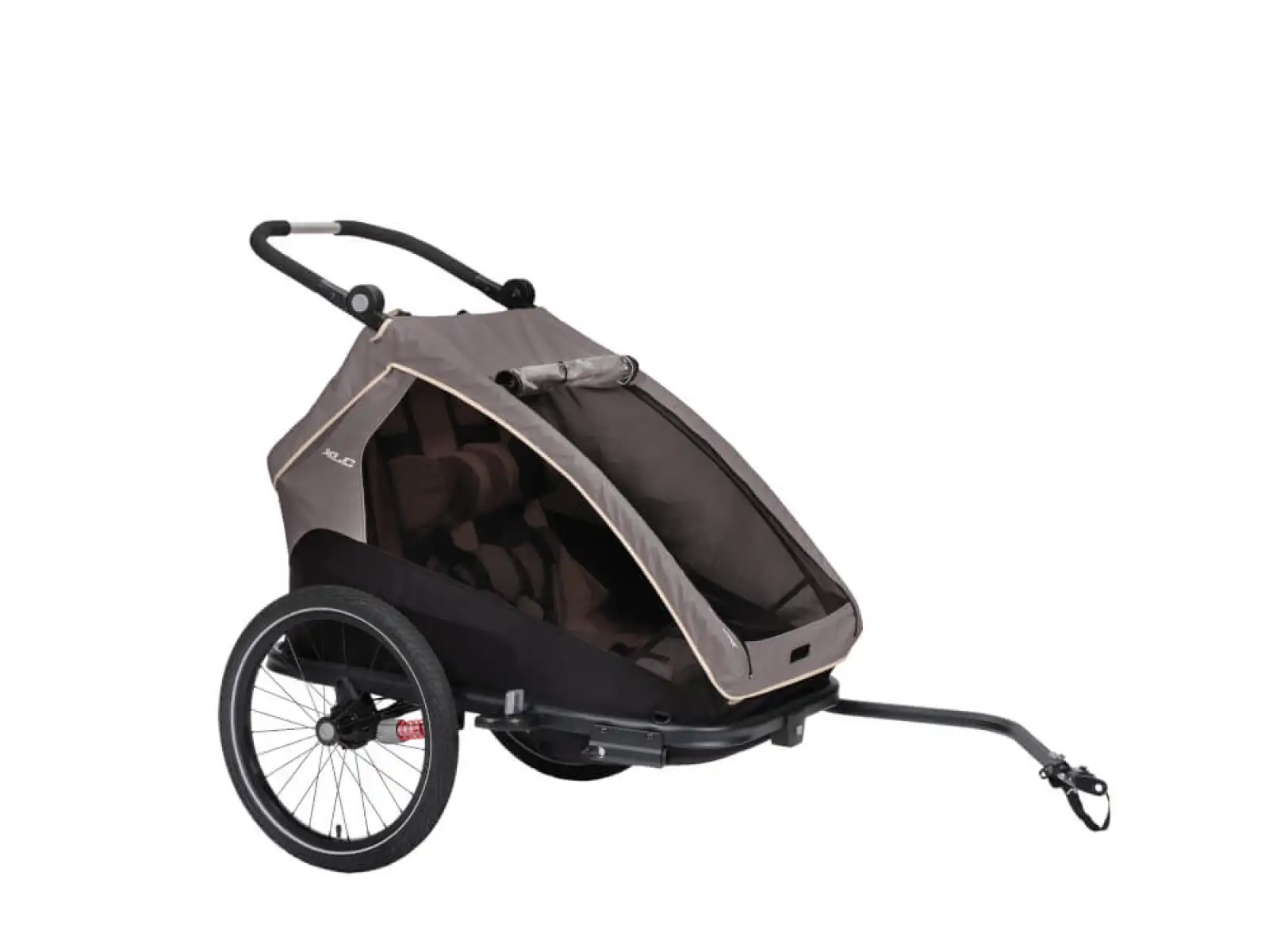 XLC DUO's BS-C10 Kinder-Doppelanhänger 20" grau/beige/anthrazit