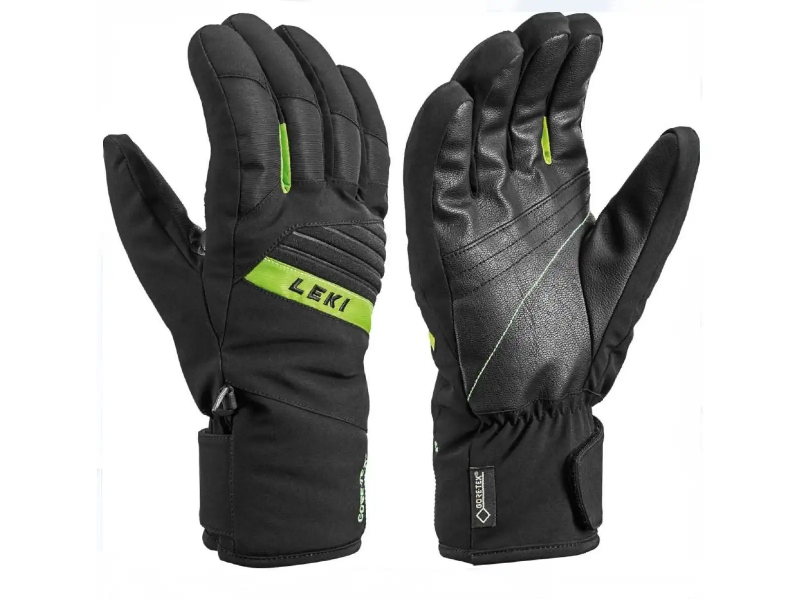 Leki Space GTX Skihandschuhe black/lime
