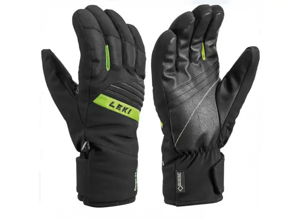 Leki Space GTX Skihandschuhe black/lime