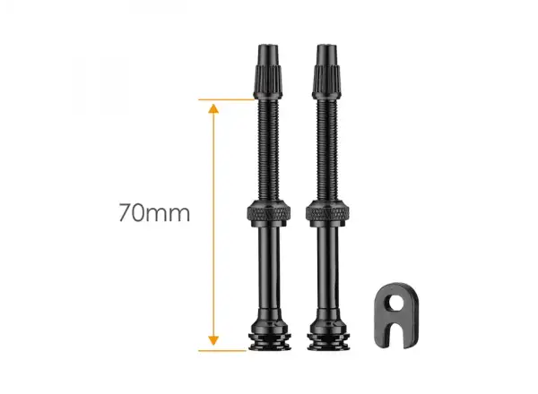 Ciclovation tubeless ventile 70 mm 2 Stück schwarz