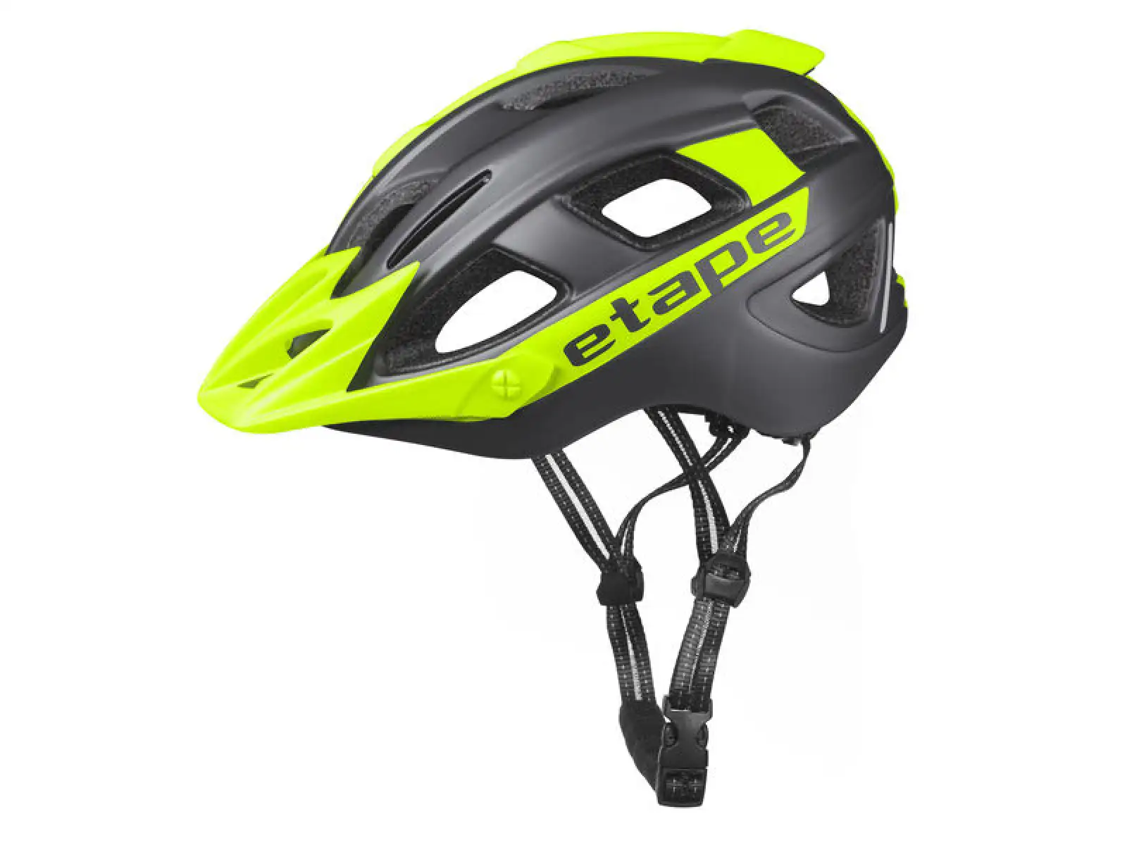 Etape Hero Kinder Fahrradhelm anthrazit/gelb fluo matt