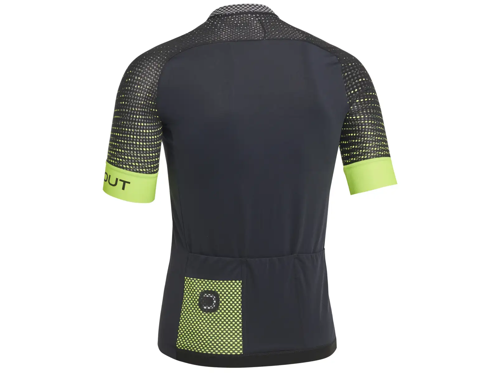 Dotout Hybrid Herrentrikot Kurzarm Schwarz/Fluogelb