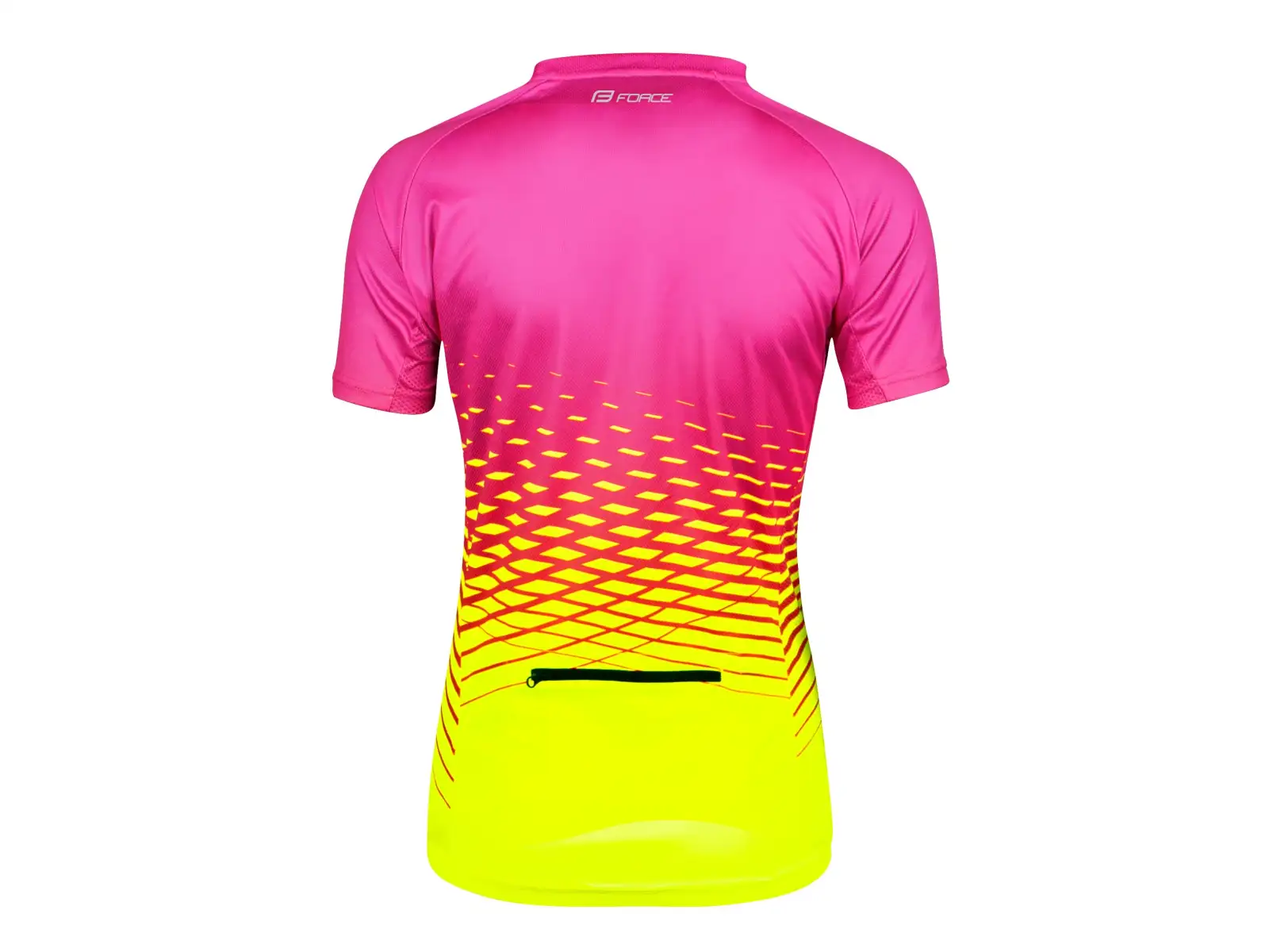 Force Angle MTB Damen-Fahrradtrikot mit kurzem Arm in Rosa/Fluo