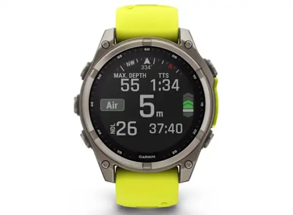 Garmin fenix 8 - 47 mm Solar Sapphire Smartwatch Titanium Yellow/Graphite