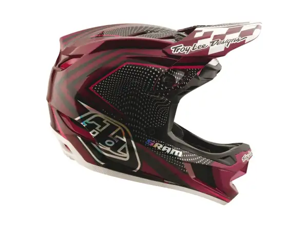Troy Lee Dsigns x SRAM D4 Carbon Helm Radioscape Black/Berry