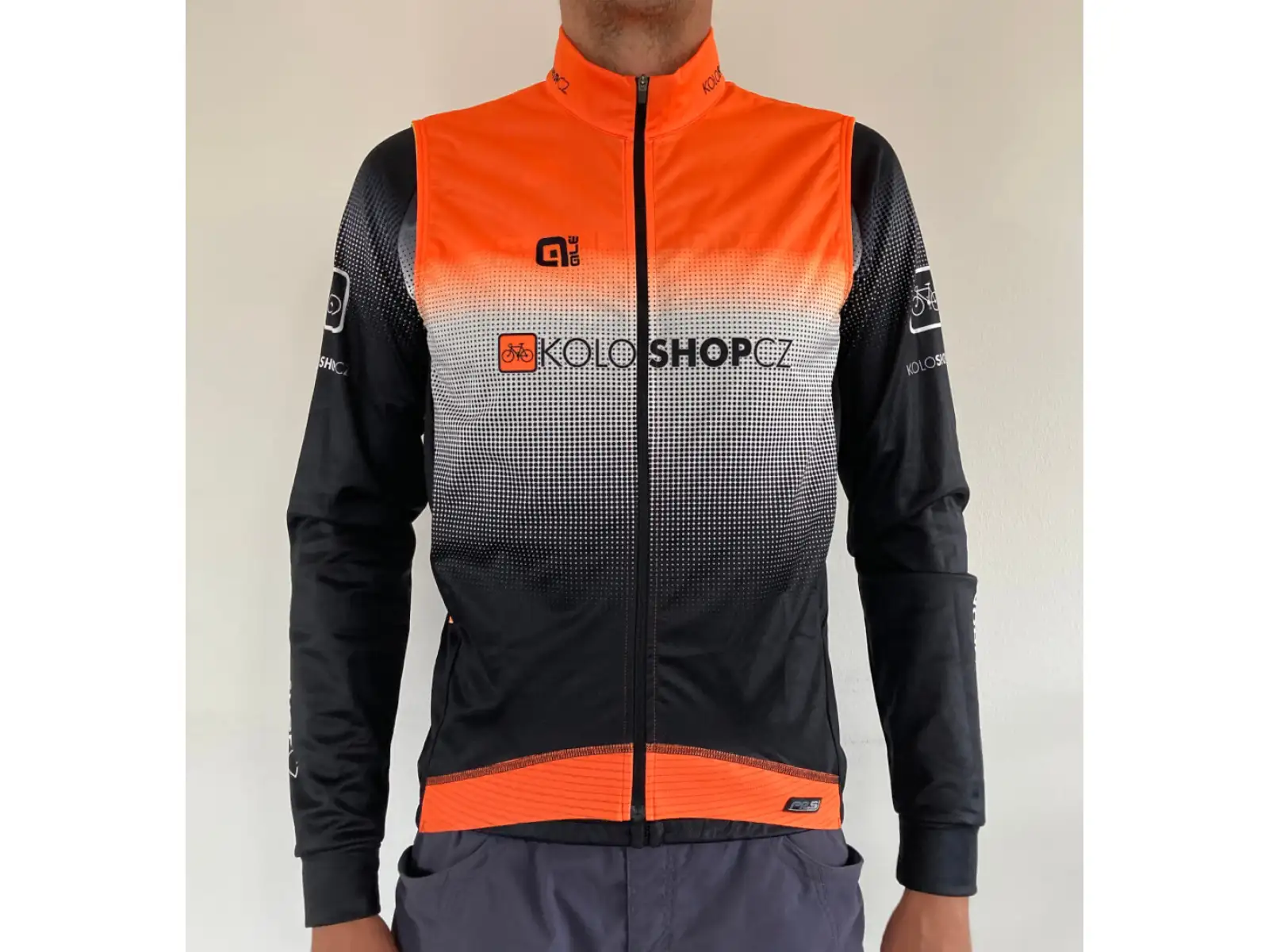 Alé PR System Koloshop Herren-Windweste mit Taschen Orange