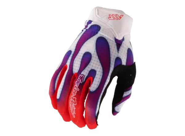 Troy Lee Designs Youth Air Overspray Kinderhandschuhe White/Violet
