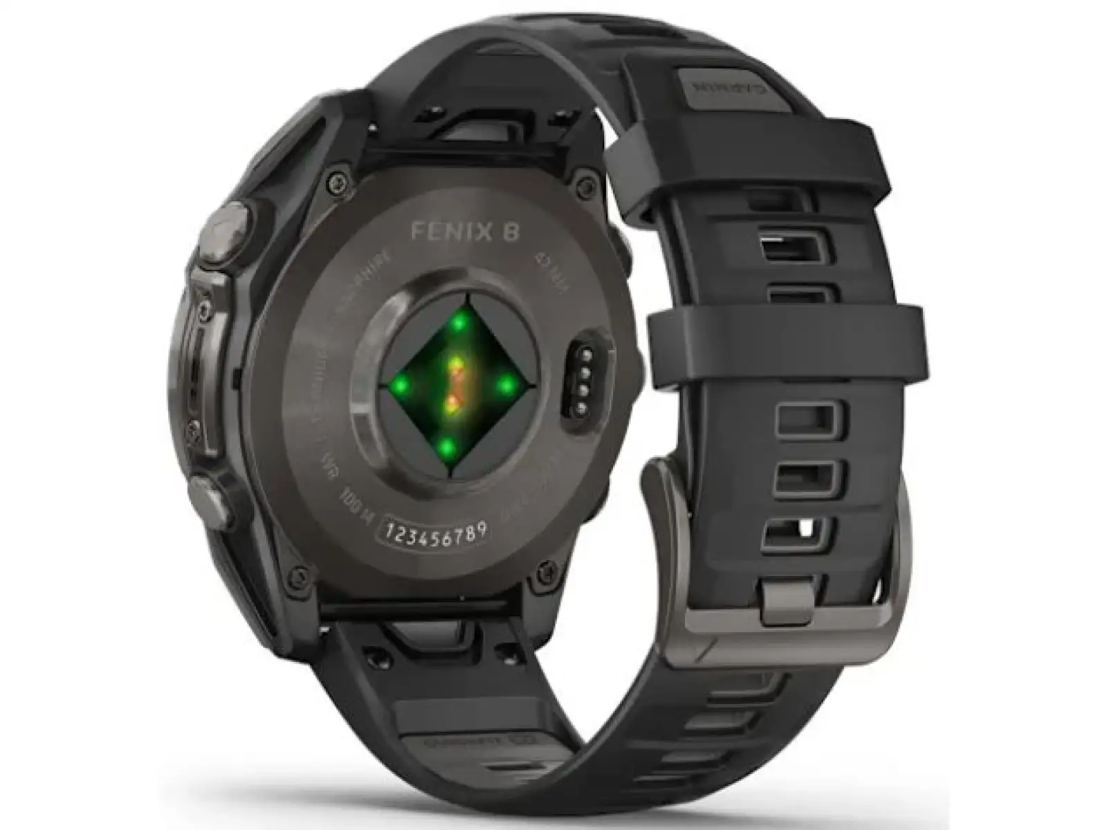 Garmin fenix 8 - 47 mm AMOLED Saphir Smartwatch Carbon Grey DLC Titan Schwarz/Grau