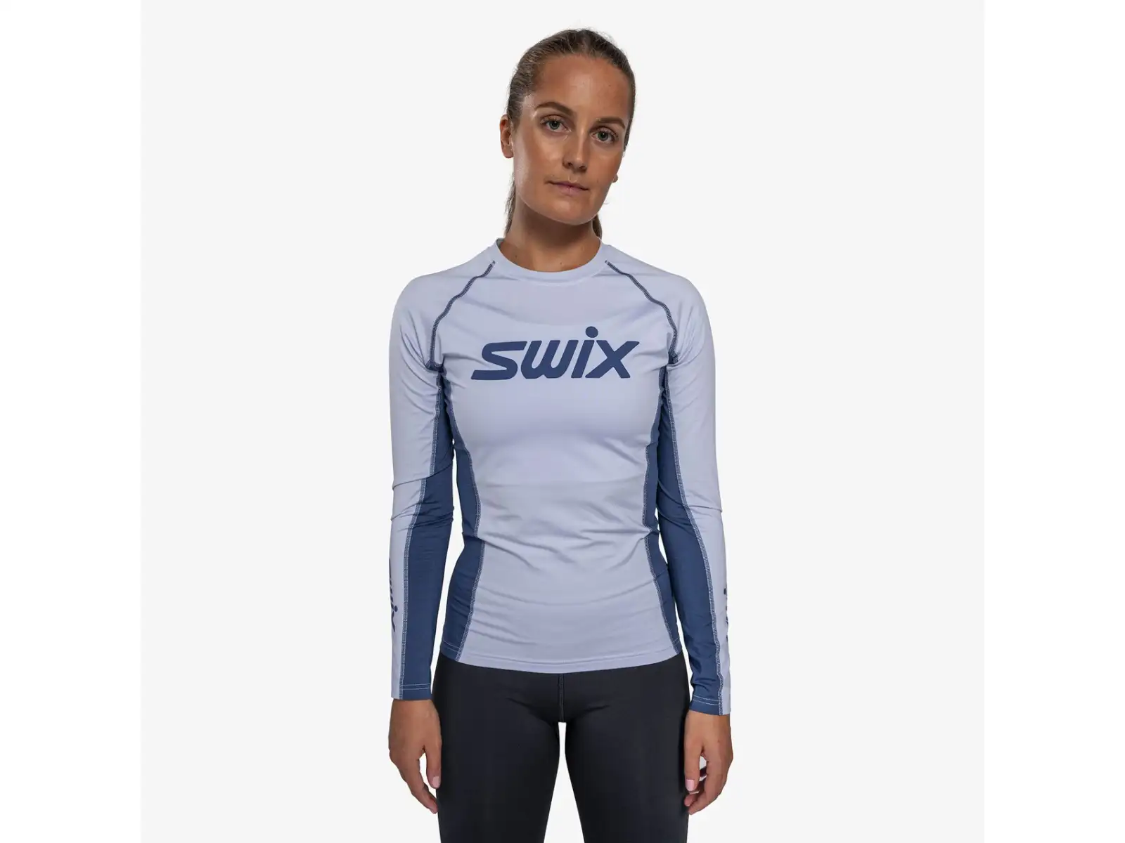Swix RaceX Dry Damen langarm T-Shirt Heather/Lake Blue