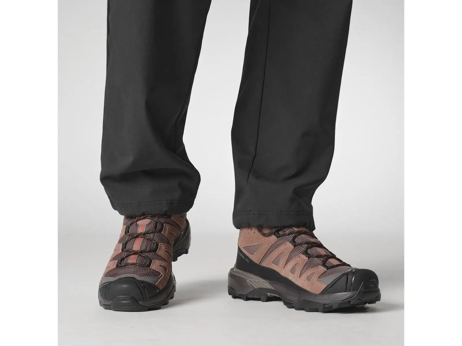 Salomon X Ultra 360 LTR MID GTX Damen Wanderschuhe Peppercorn/Cognac/Hot Coral