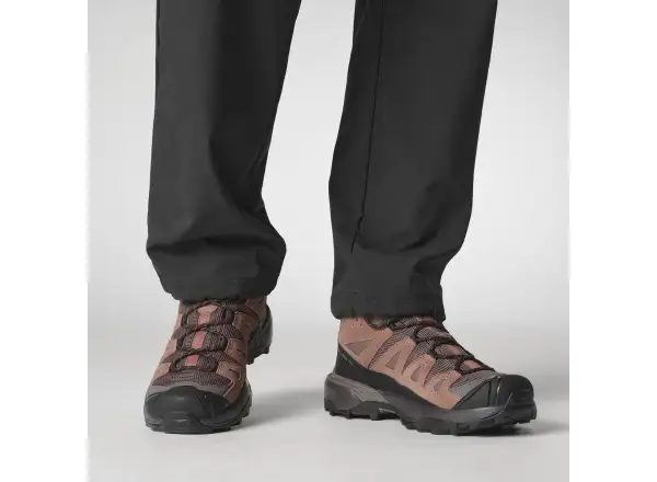 Salomon X Ultra 360 LTR MID GTX Damen Wanderschuhe Peppercorn/Cognac/Hot Coral