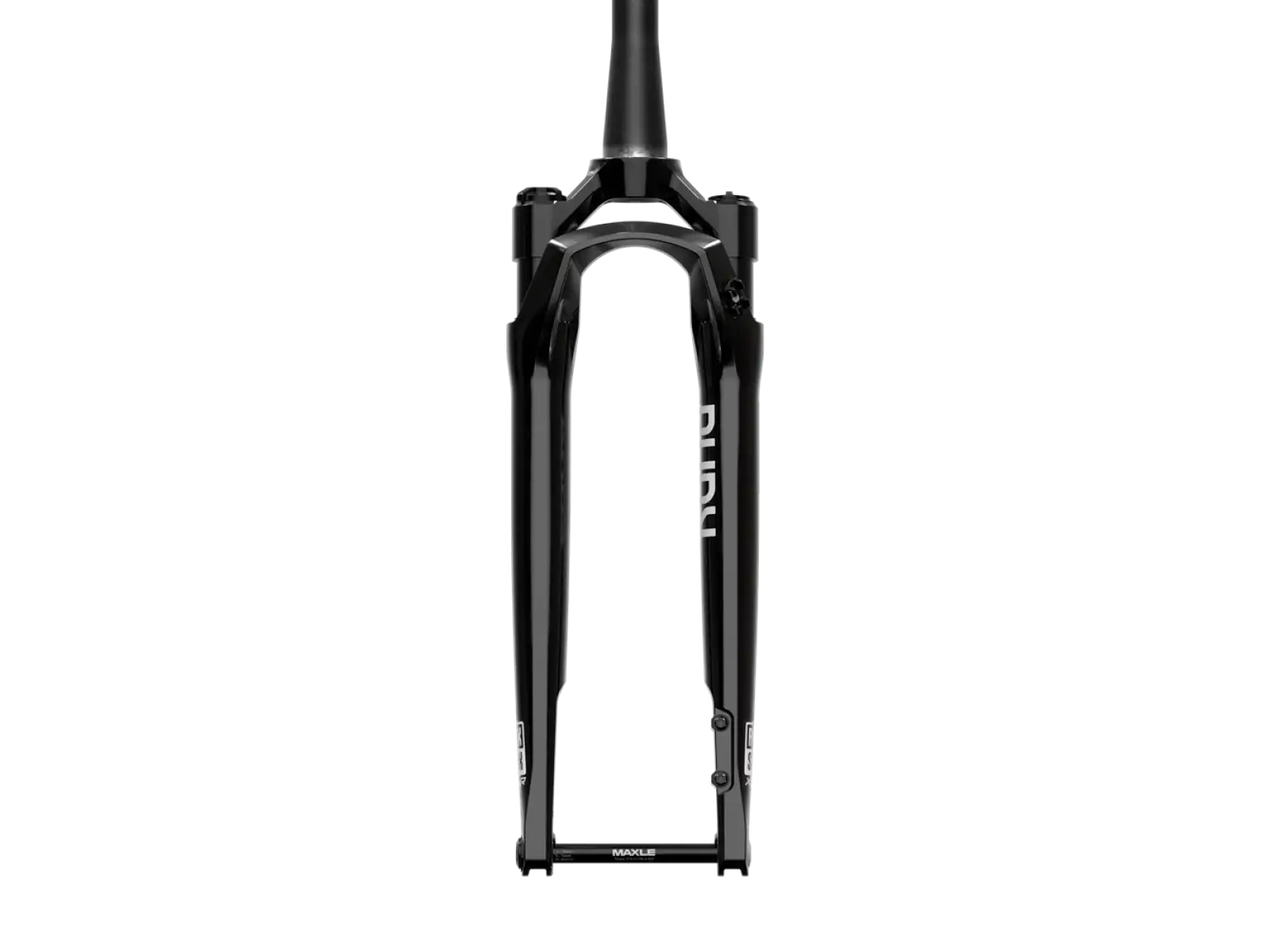 Rock Shox Rudy Ultimate Race Day 2 28" gefederte Gravel-Gabel in Gloss Black.