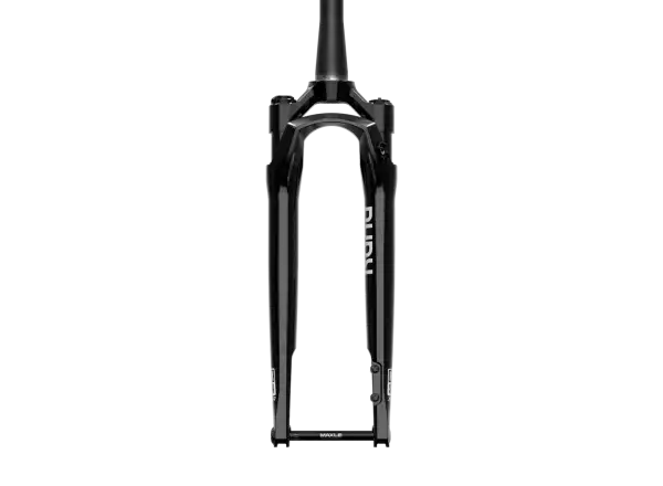 Rock Shox Rudy Ultimate Race Day 2 28" gefederte Gravel-Gabel in Gloss Black.