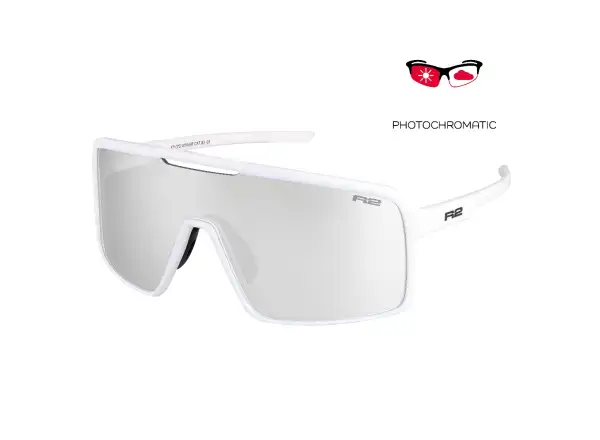 R2 Winner Sonnenbrille mattweiß/fotochromatische Gläser