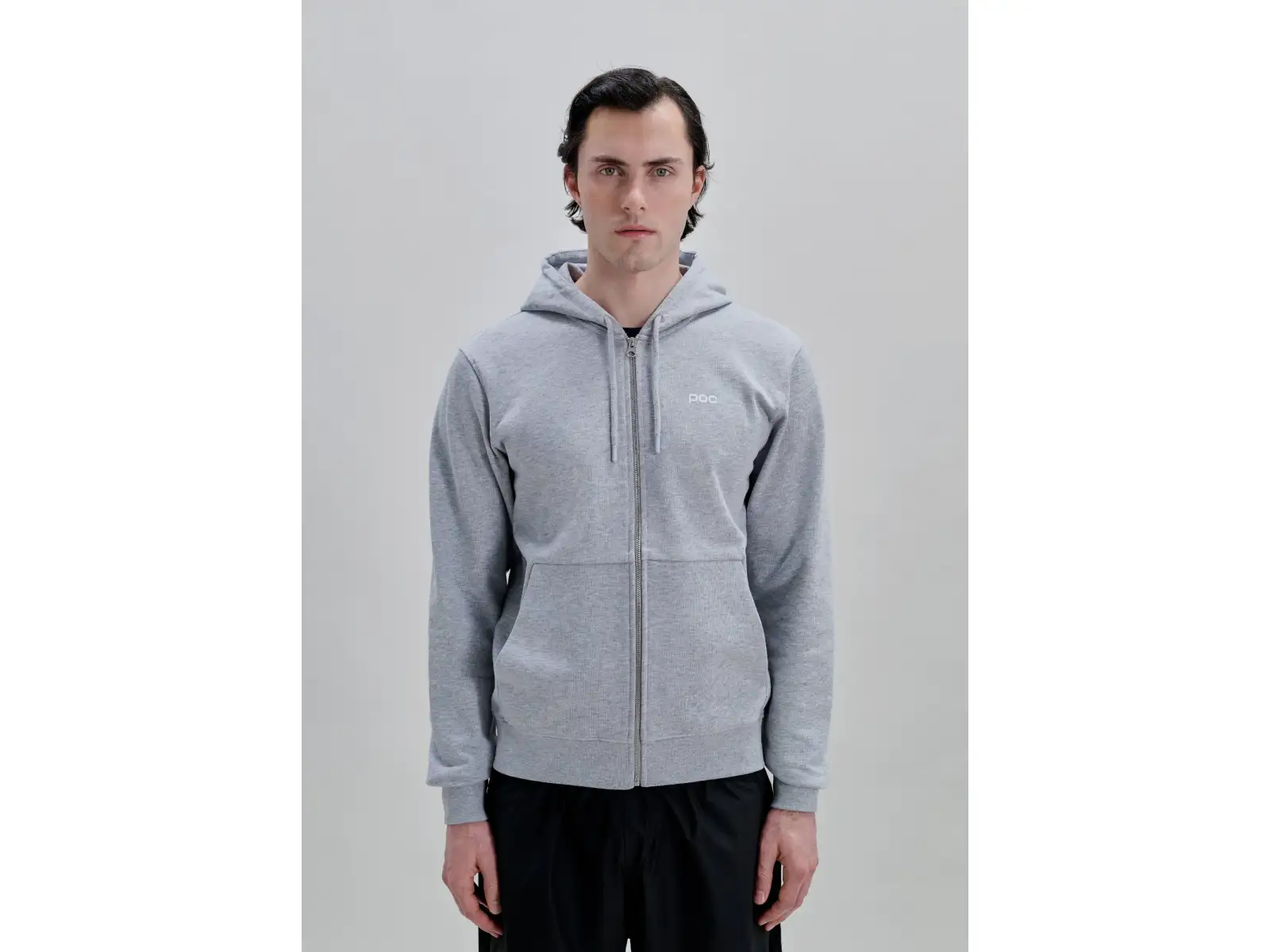 POC Zip Hoodie Kapuzen-Sweatjacke mit Reißverschluss Grey Melange