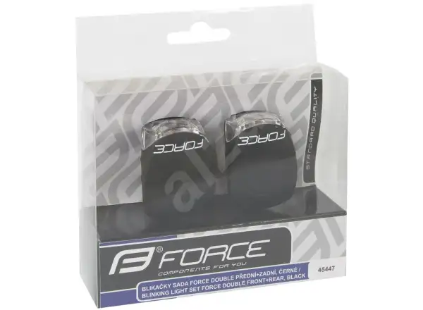 Force Double Set Sturzlicht vorne und hinten schwarz