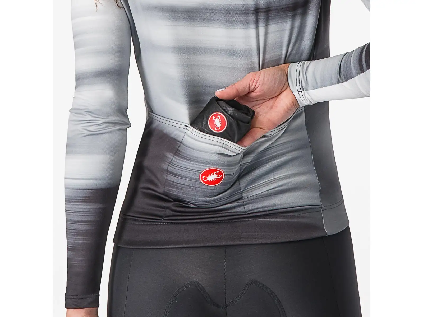 Castelli Squall Shell Damenjacke Light Black/Silver Gray