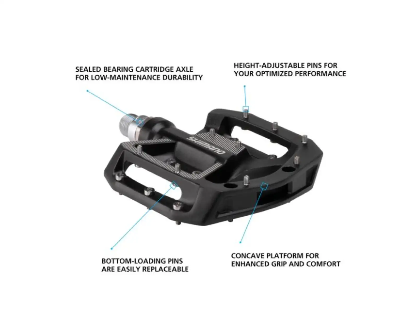 Shimano PD-GR500 Plattformpedale Schwarz