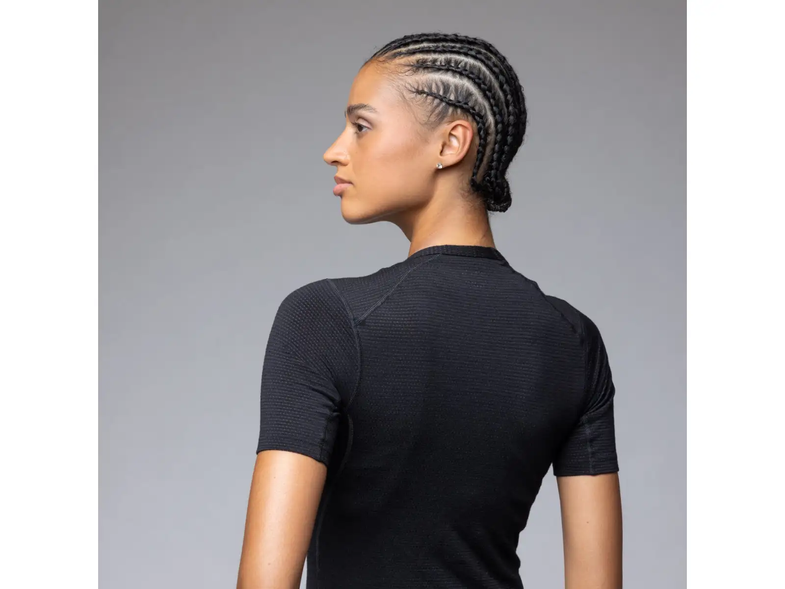 Alé Intimo Merino Damen Unterhemd Kurzarm Black