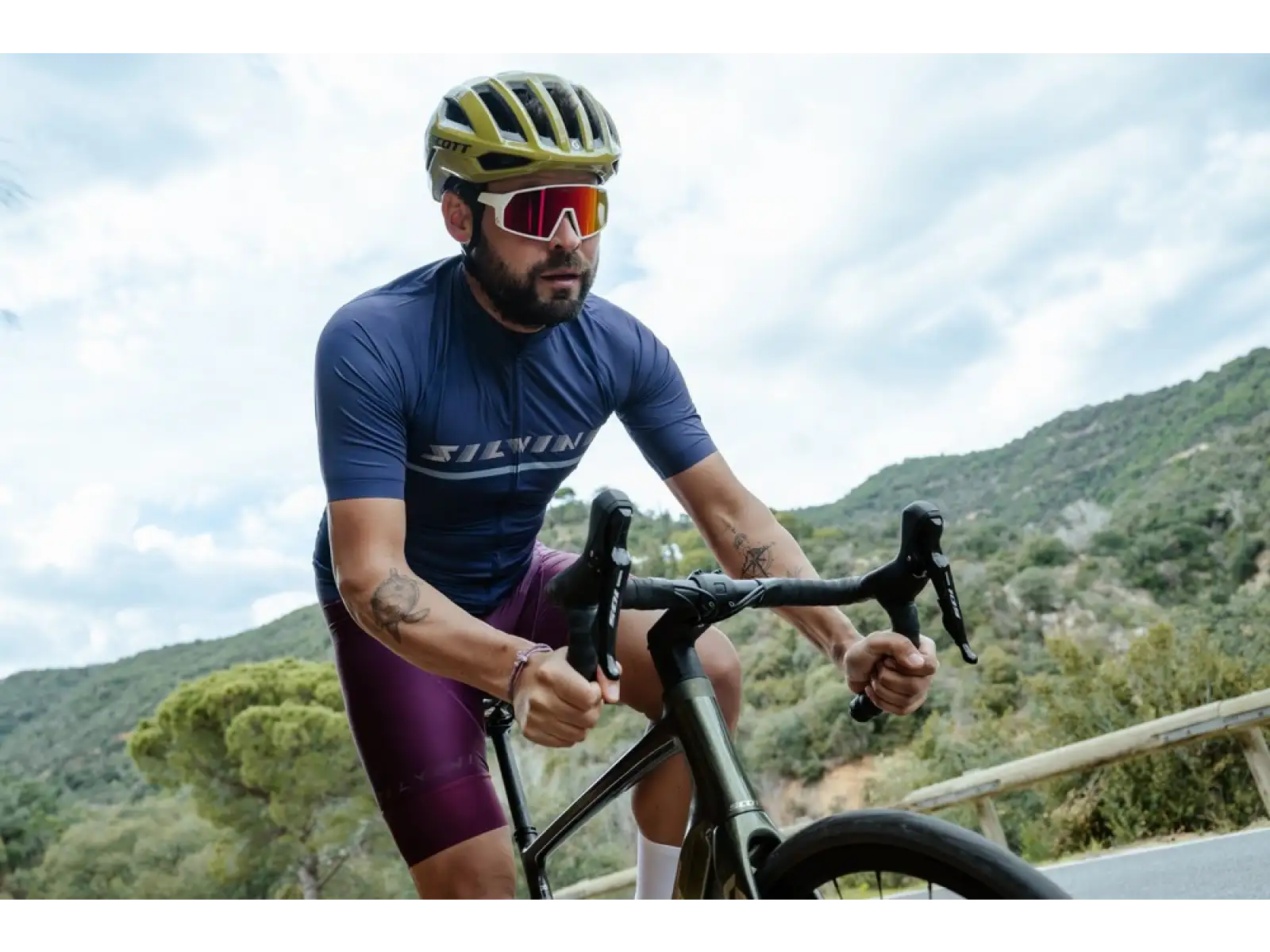 Silvini Mazzano Herrentrikot Kurzarm Navy/Cream