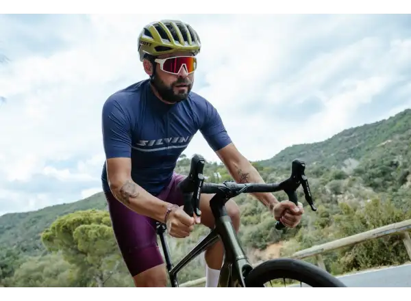 Silvini Mazzano Herrentrikot Kurzarm Navy/Cream
