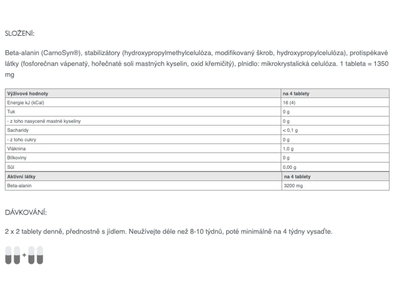 Sponser Beta Alanine Tabletten zur Laktatausgleich in den Muskeln 140 Tabletten