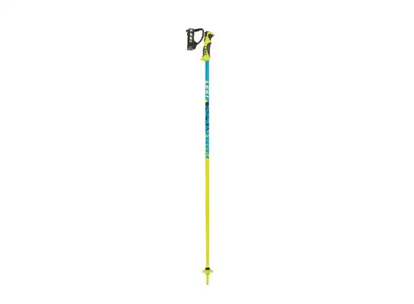Leki Spitfire Lite S Kinder-Skistöcke Neon Gelb/Blau/Weiß