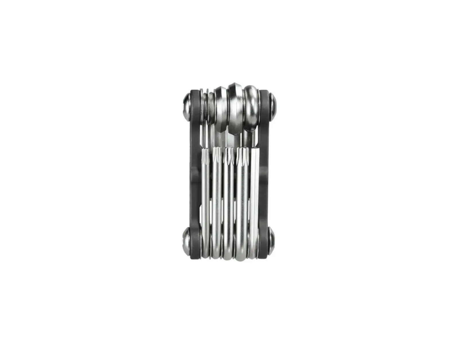 Topeak Mini 10 Multitool mit 10 Funktionen und schwarzer Hülle.
