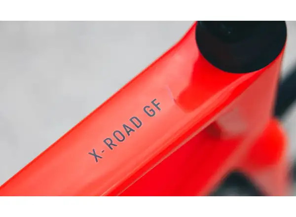 Superior X-Road 9.5 GF Straßenfahrrad in Glanzgrau / Orange-Rot.