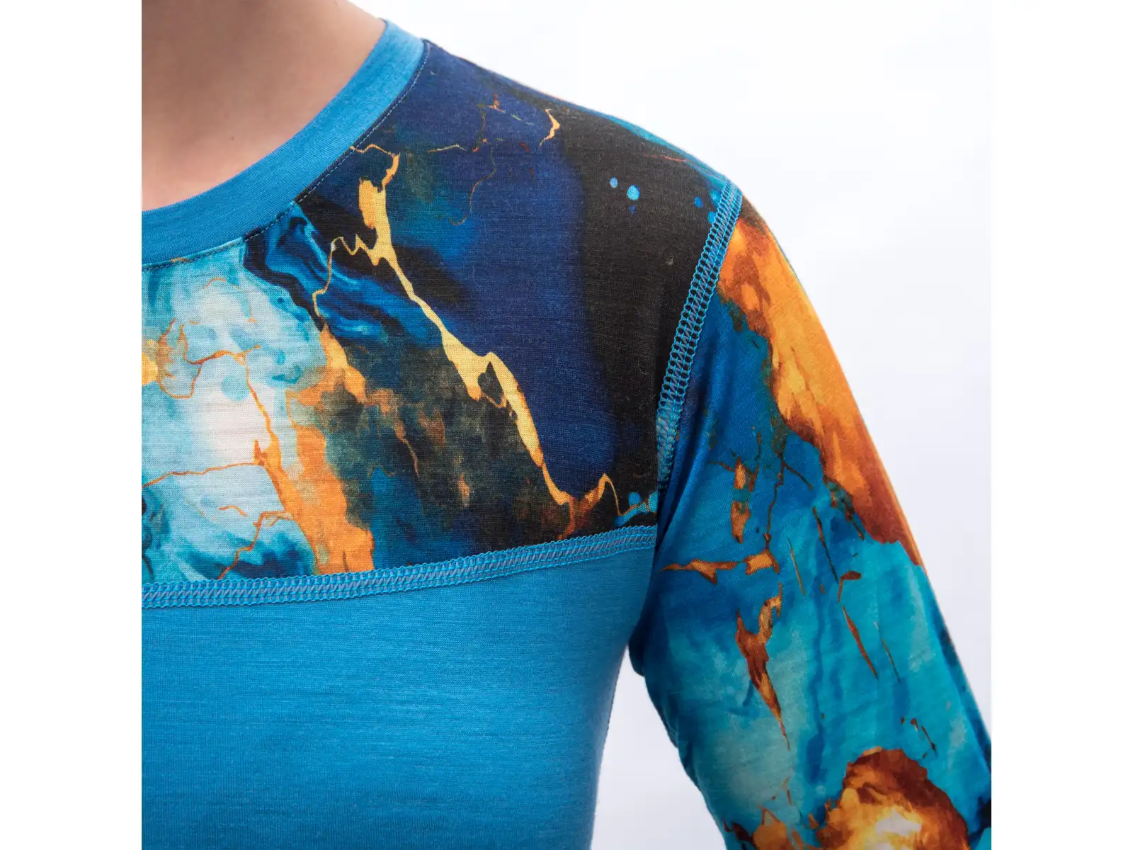 Sensor Merino Impress Damen Langarmshirt Blau/Universe