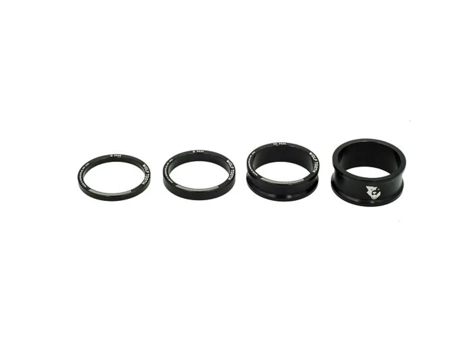 Wolf Tooth Spacer Kit 3,5,10,15 mm für Vorbau 1 1/8" Schwarz