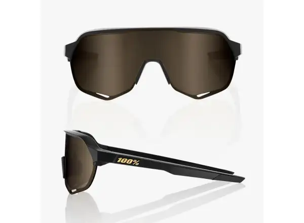 100% S2 Sportbrille Matte Black/Soft Gold