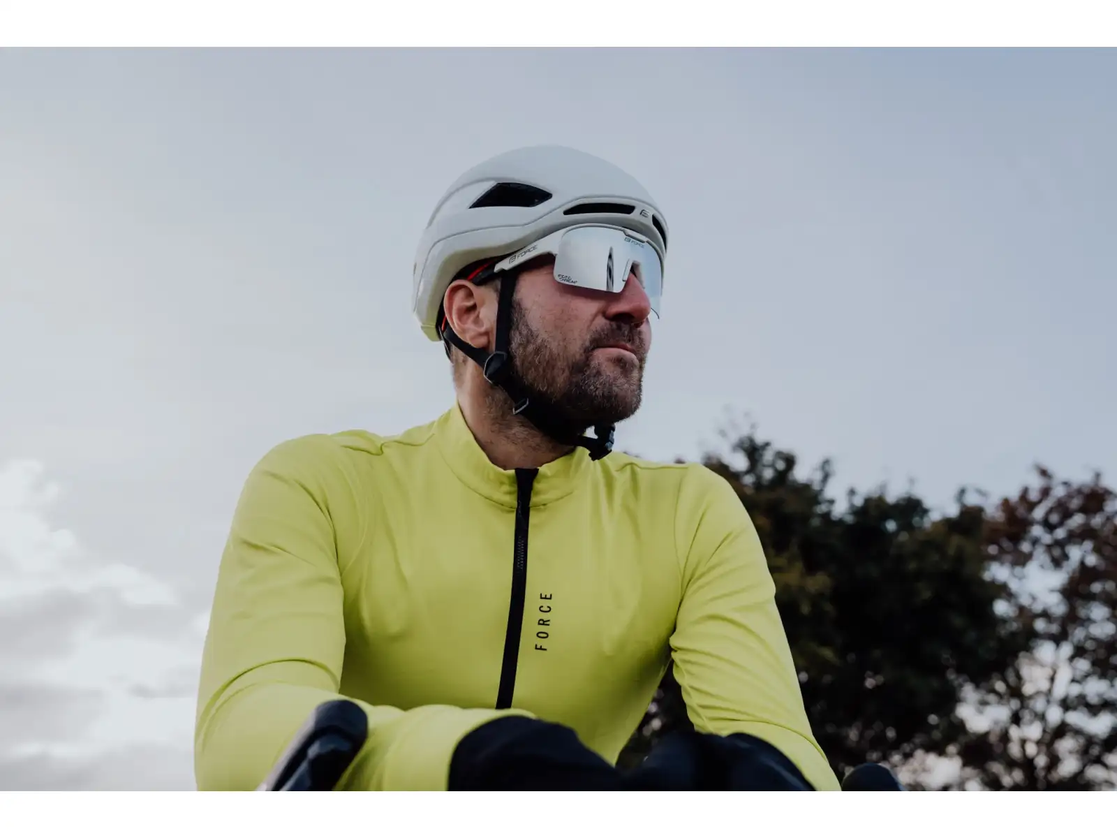 Force Spire Fahrradbrille weiß/fotochromatisches Glas