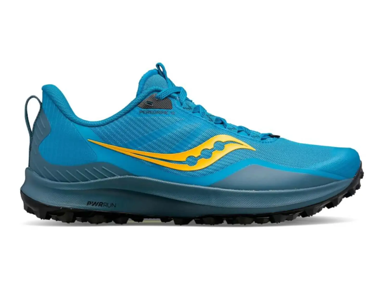 Saucony Peregrine 12 Herren Laufschuhe Ocean/Schwarz
