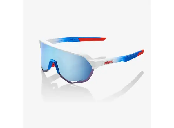 100% S2 Sportbrille TotalEnergies Matte Weiß/Metallic Blau/Blau Multilayer