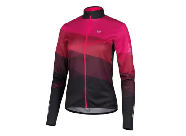 Etape Gaia Damen Langarmtrikot Magenta/Schwarz