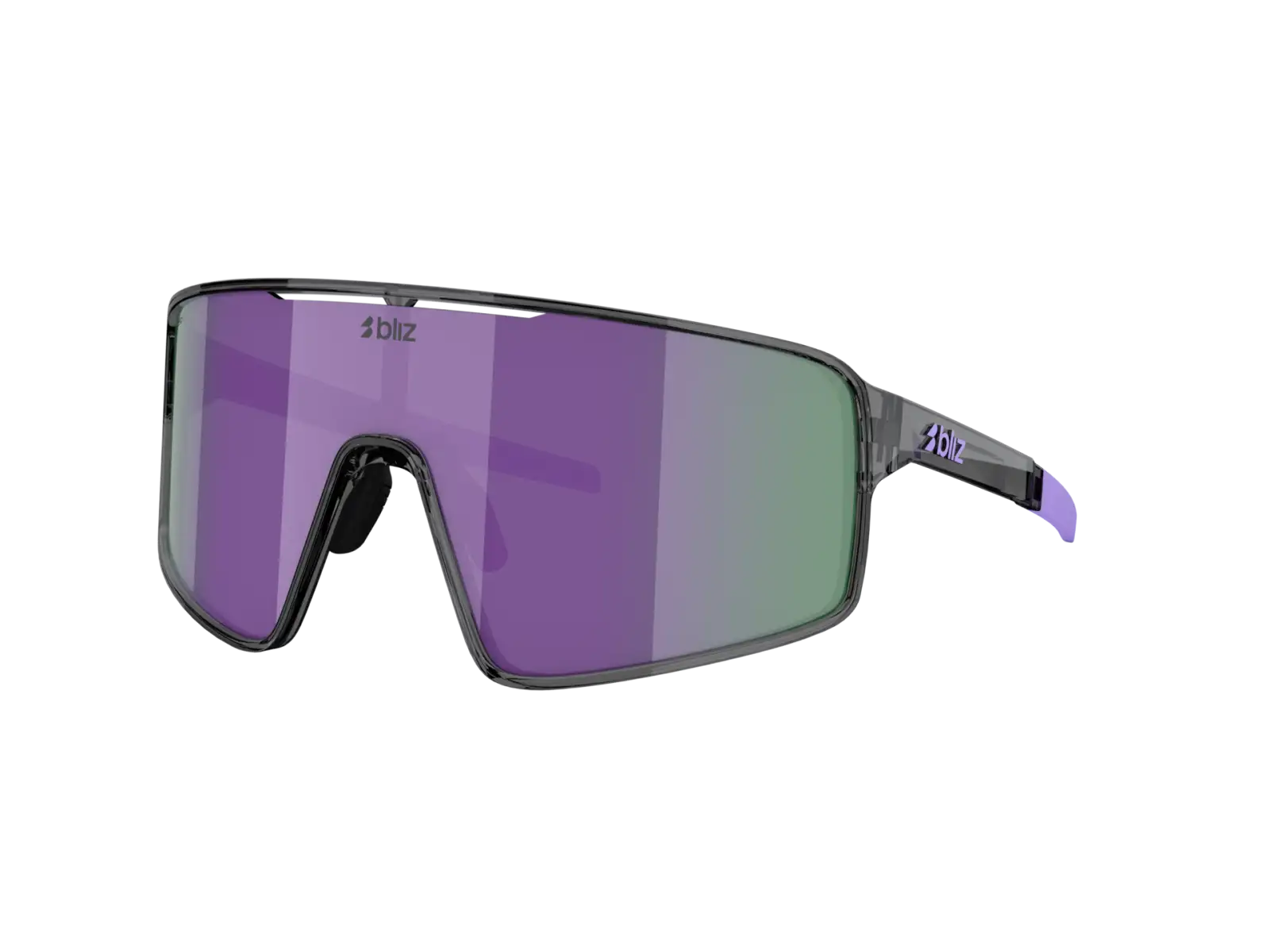 Bliz P001s Sonnenbrille Crystal Black/Grey Purple Multi