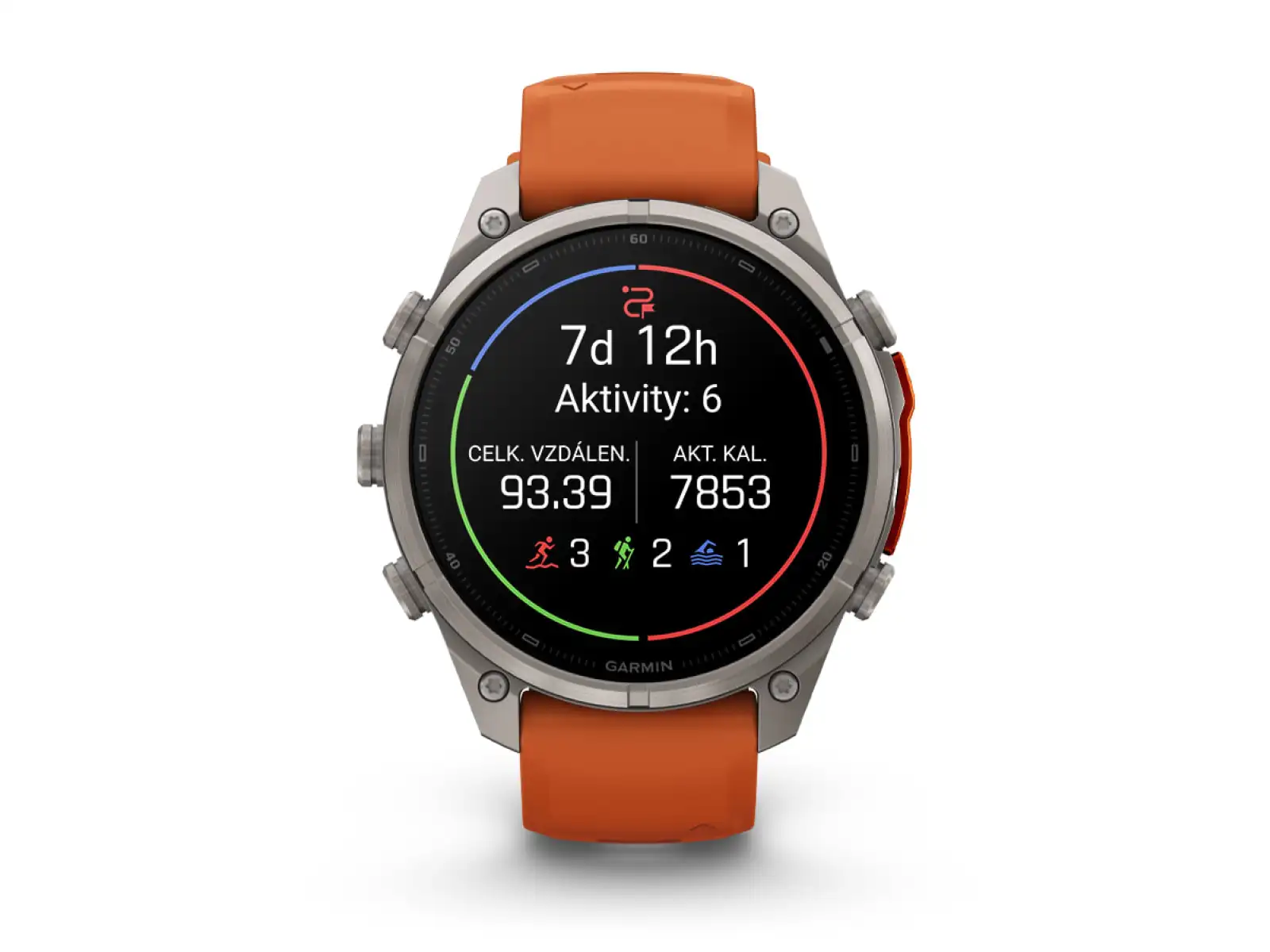 Garmin Fénix 9 Pro inReach 47 mm Smartwatch Titanium Autumn orange/Spark orange