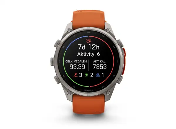 Garmin Fénix 9 Pro inReach 47 mm Smartwatch Titanium Autumn orange/Spark orange