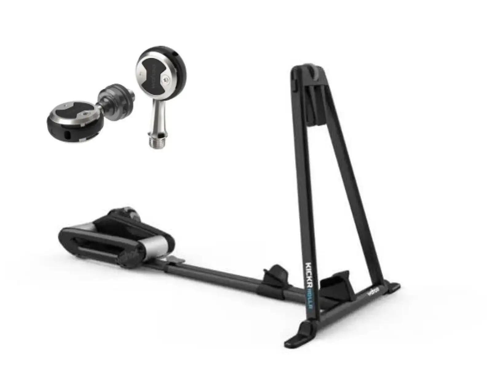 Wahoo Kickr Rollr Smart Trainer Rolle + Einseitige POWRLINK Pedale