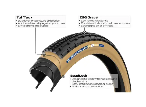 Panaracer GravelKing SK Plus 28" Gravelreifen Kevlar Schwarz/Braun