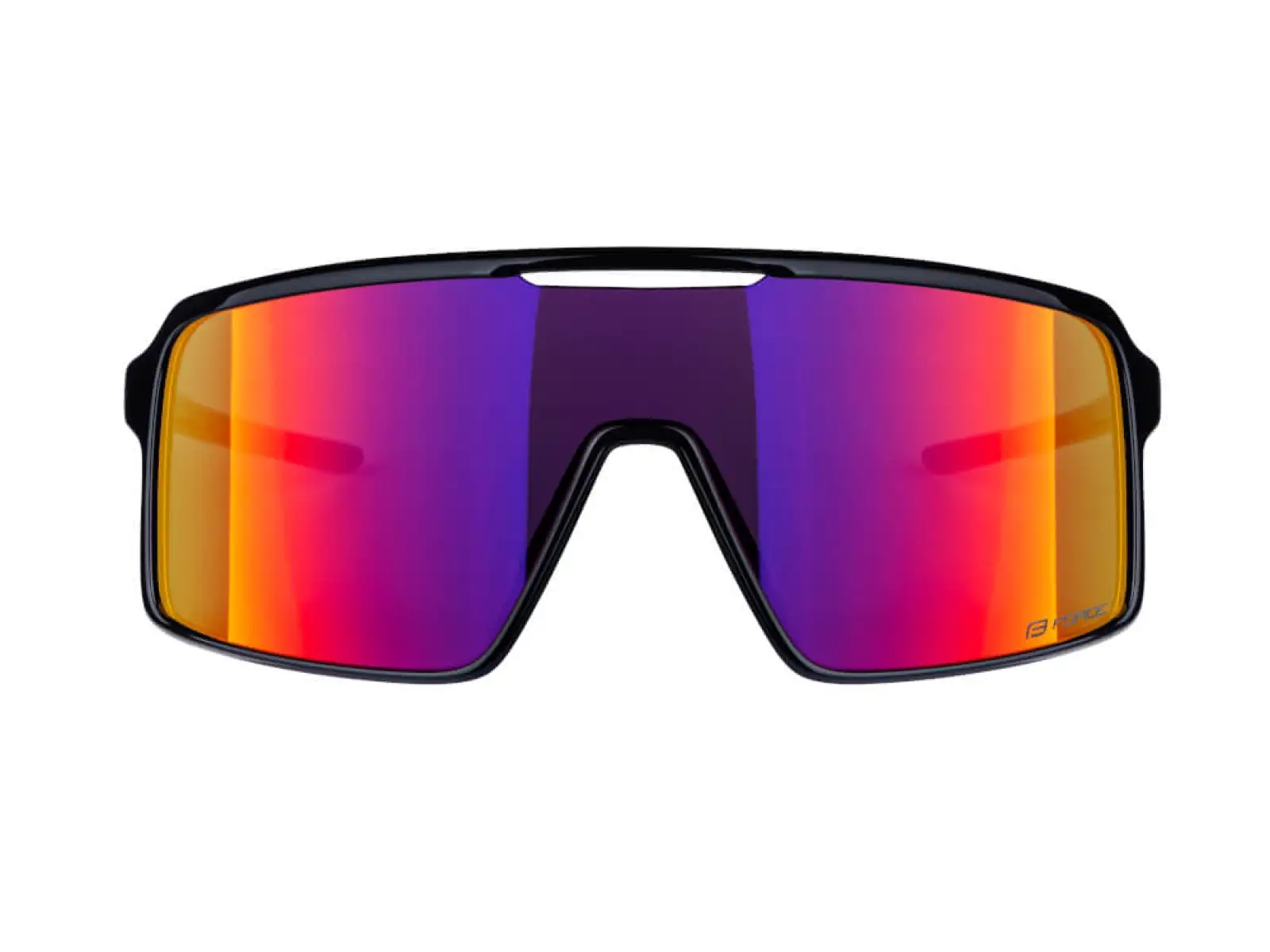 Force Static Fahrradbrille in Schwarz/Lila mit verspiegeltem Glas