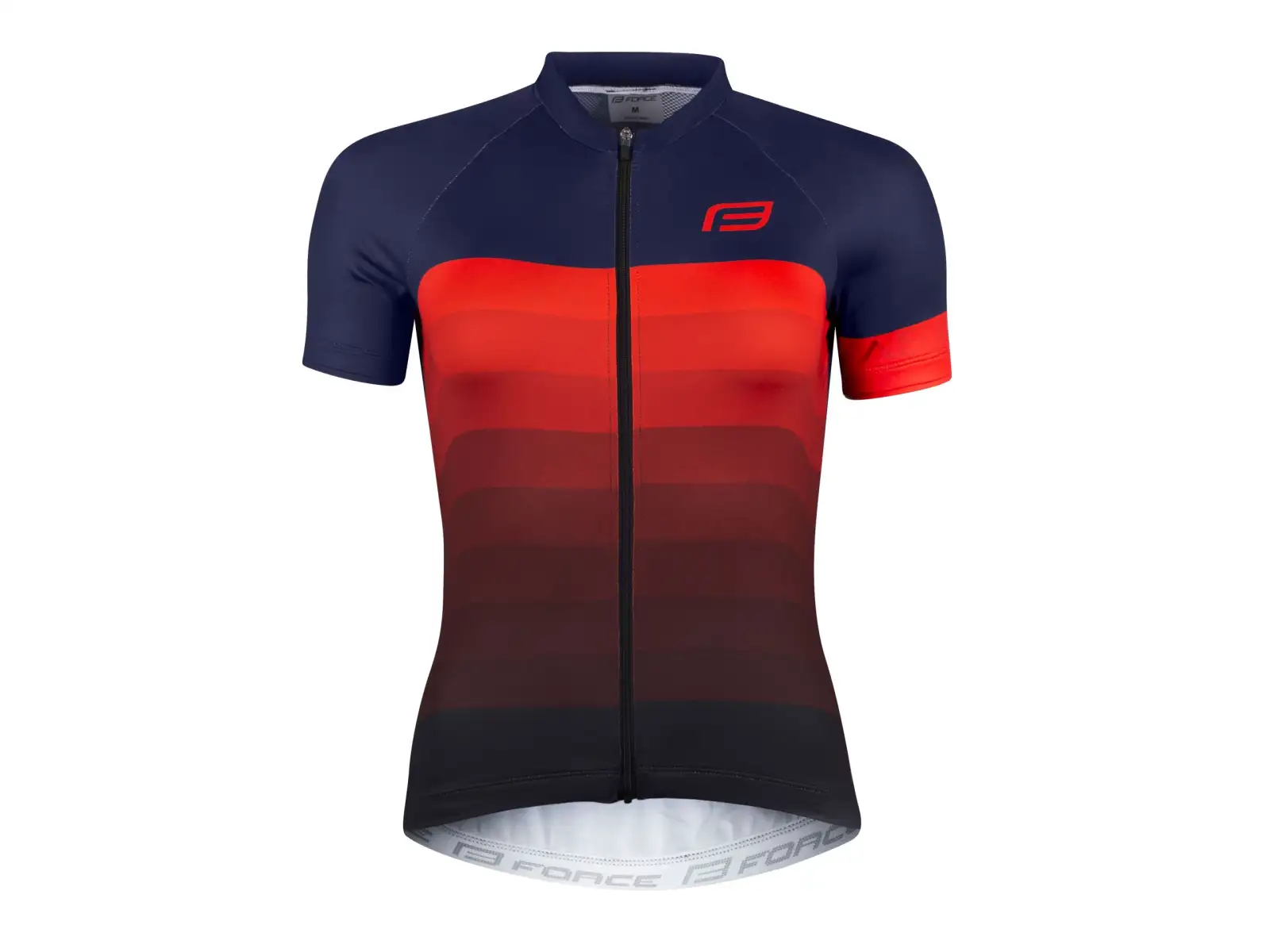Force Ascent Damen Radtrikot Kurzarm Blau/Rot