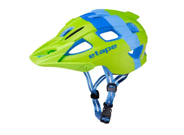 Etape Hero Kinder-Fahrradhelm grün/blau matt