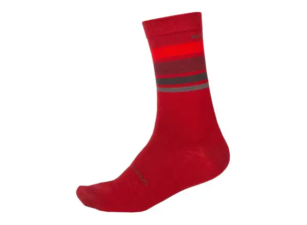 Endura Merino Stripe Socken rot