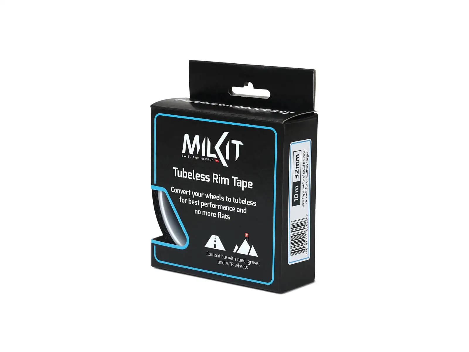 milKit Tubeless Felgenband 10 m x 35 mm Schwarz