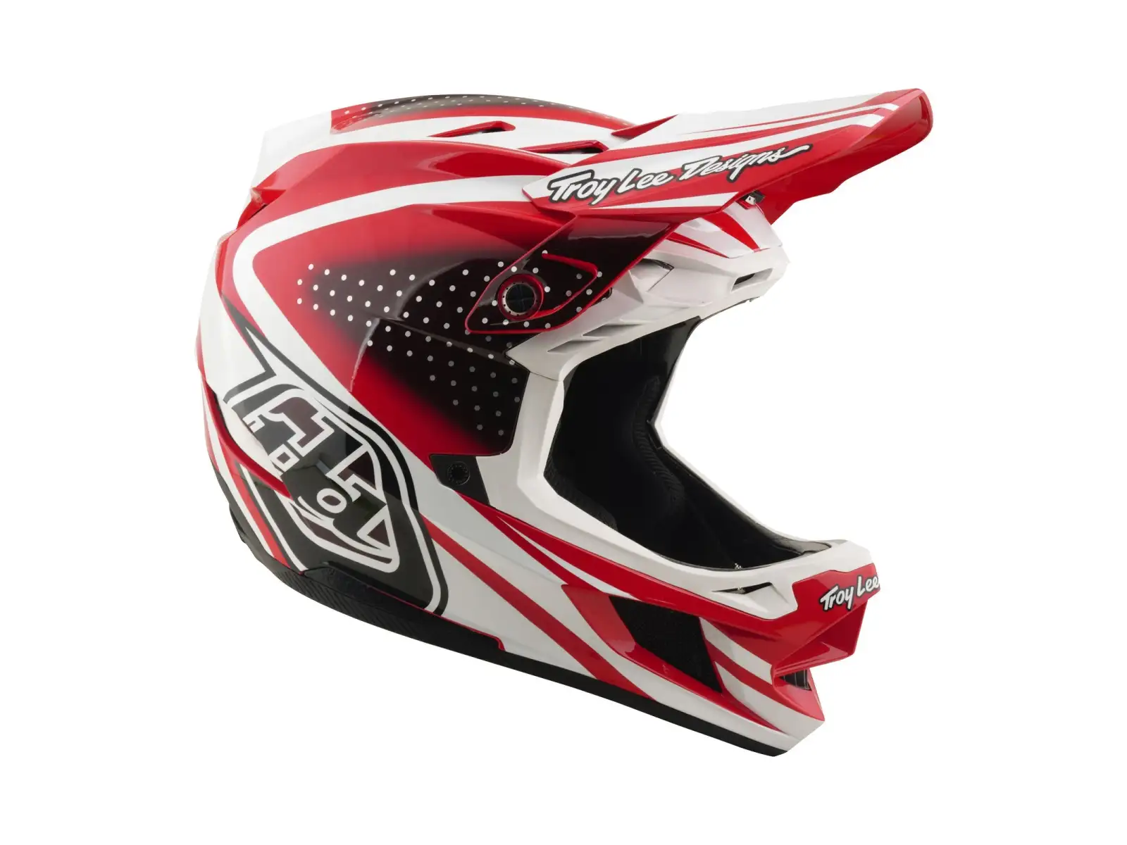 Troy Lee Designs D4 Polyacrylite MIPS Helm Line Fire/white